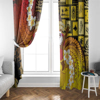Papua New Guinea Retro Christmas Window Curtain Hamamas Krismas - Polynesian Pride