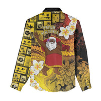 Papua New Guinea Retro Christmas Women Casual Shirt Hamamas Krismas - Polynesian Pride