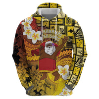 Papua New Guinea Retro Christmas Zip Hoodie Hamamas Krismas - Polynesian Pride