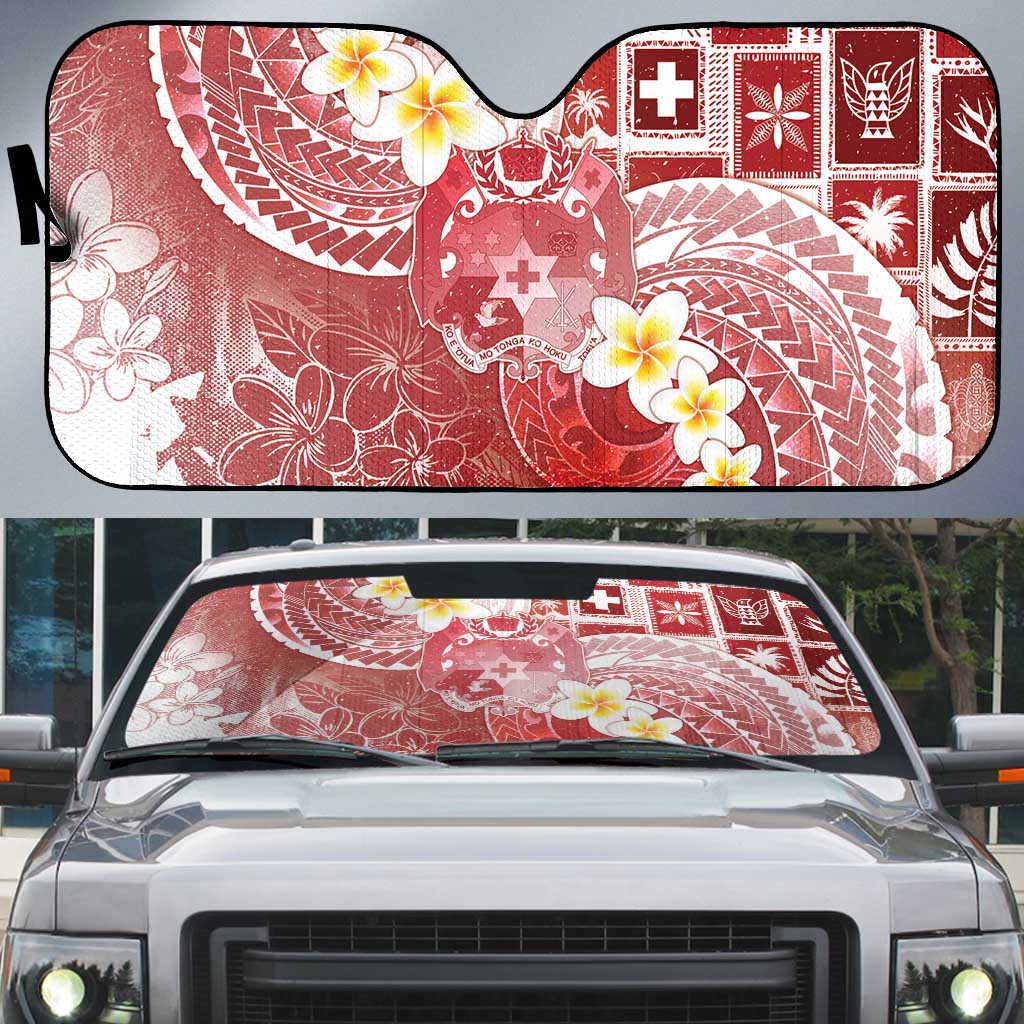 Tonga Christmas Auto Sun Shade Kilisimasi Fiefia Retro Style Red - Polynesian Pride