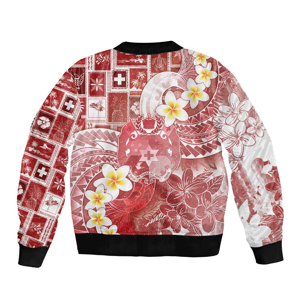 Tonga Christmas Bomber Jacket Kilisimasi Fiefia Retro Style Red - Polynesian Pride