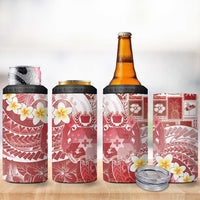 Tonga Christmas 4 in 1 Can Cooler Tumbler Kilisimasi Fiefia Retro Style Red - Polynesian Pride