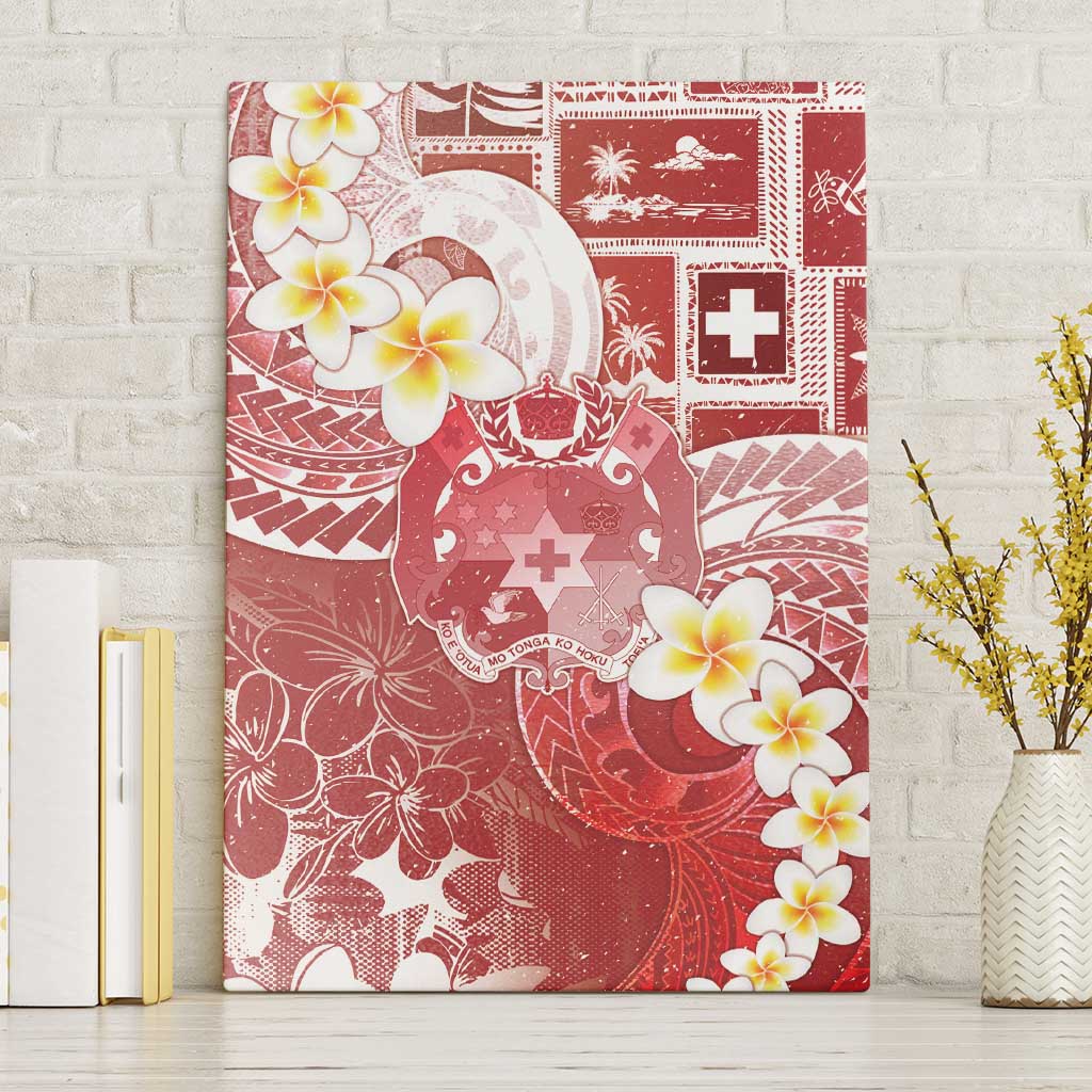 Tonga Christmas Canvas Wall Art Kilisimasi Fiefia Retro Style Red - Polynesian Pride