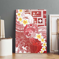 Tonga Christmas Canvas Wall Art Kilisimasi Fiefia Retro Style Red - Polynesian Pride