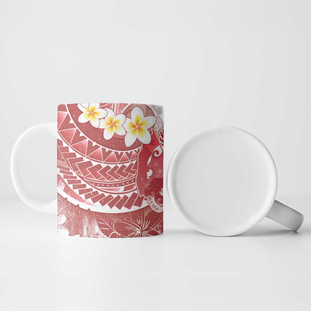 Tonga Christmas Ceramic Mug Kilisimasi Fiefia Retro Style Red - Polynesian Pride