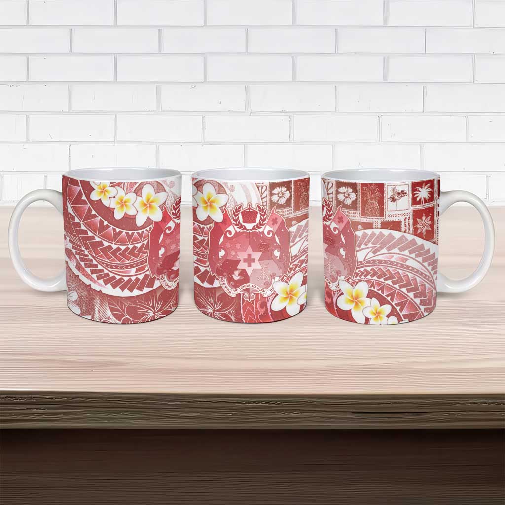 Tonga Christmas Ceramic Mug Kilisimasi Fiefia Retro Style Red - Polynesian Pride