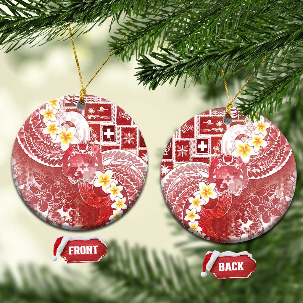 Tonga Christmas Ceramic Ornament Kilisimasi Fiefia Retro Style Red - Polynesian Pride
