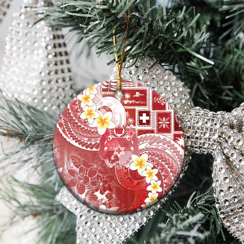 Tonga Christmas Ceramic Ornament Kilisimasi Fiefia Retro Style Red - Polynesian Pride