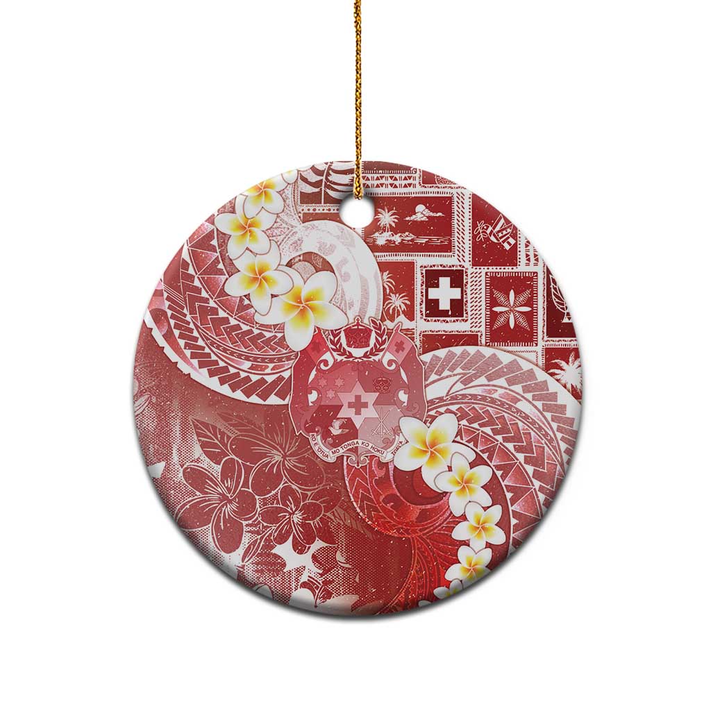 Tonga Christmas Ceramic Ornament Kilisimasi Fiefia Retro Style Red - Polynesian Pride