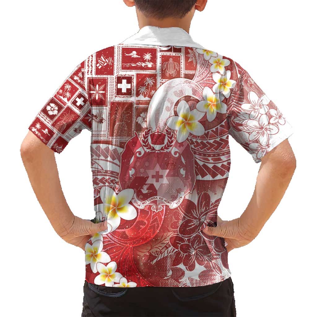 Tonga Christmas Family Matching Off Shoulder Short Dress and Hawaiian Shirt Kilisimasi Fiefia Retro Style Red - Polynesian Pride