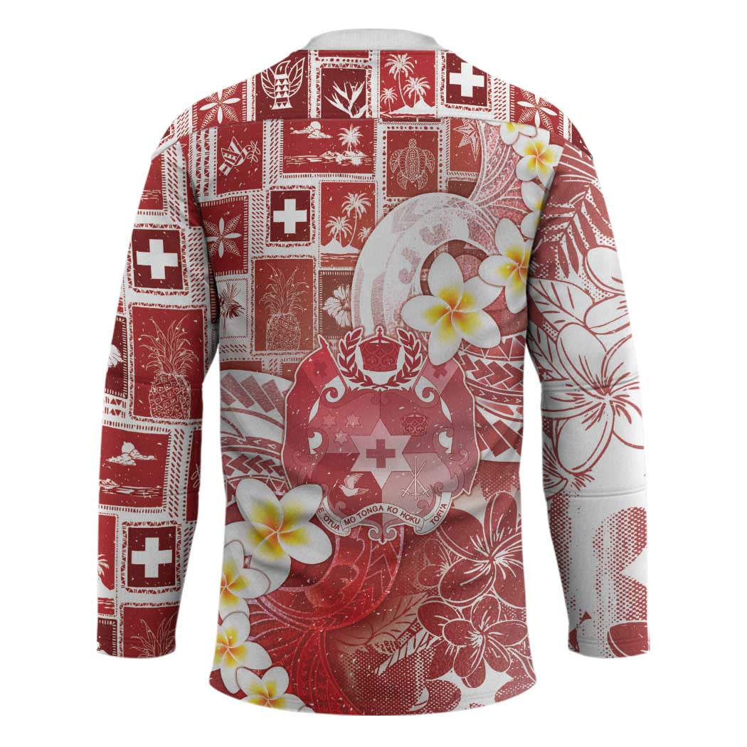 Tonga Christmas Hockey Jersey Kilisimasi Fiefia Retro Style Red - Polynesian Pride