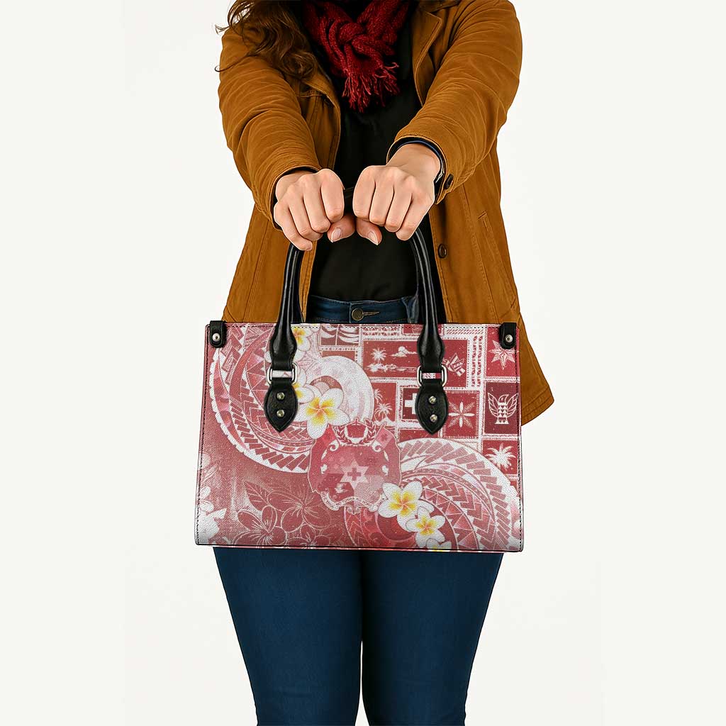 Tonga Christmas Leather Bag Kilisimasi Fiefia Retro Style Red - Polynesian Pride