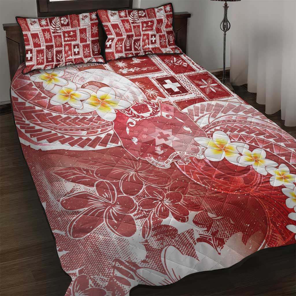 Tonga Christmas Quilt Bed Set Kilisimasi Fiefia Retro Style Red - Polynesian Pride