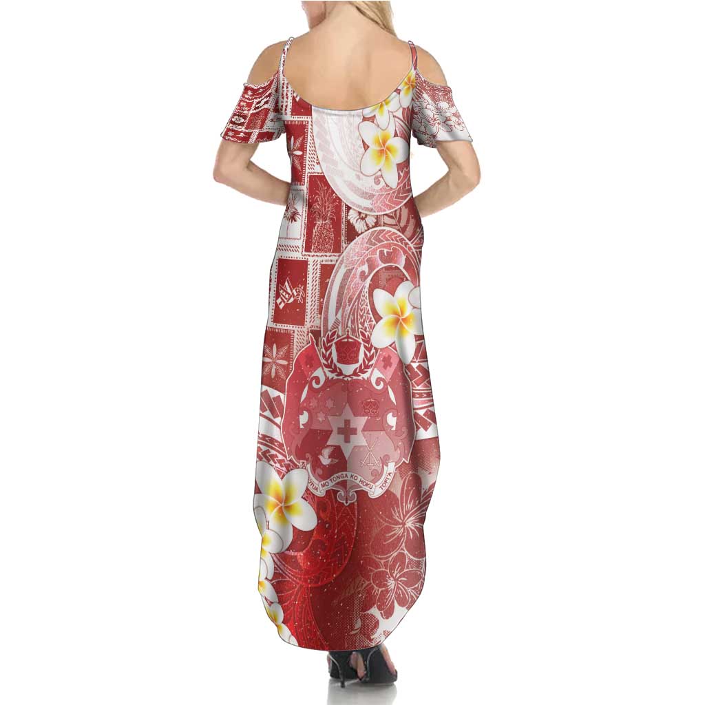 Tonga Christmas Summer Maxi Dress Kilisimasi Fiefia Retro Style Red - Polynesian Pride