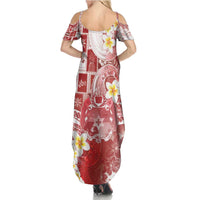 Tonga Christmas Summer Maxi Dress Kilisimasi Fiefia Retro Style Red - Polynesian Pride