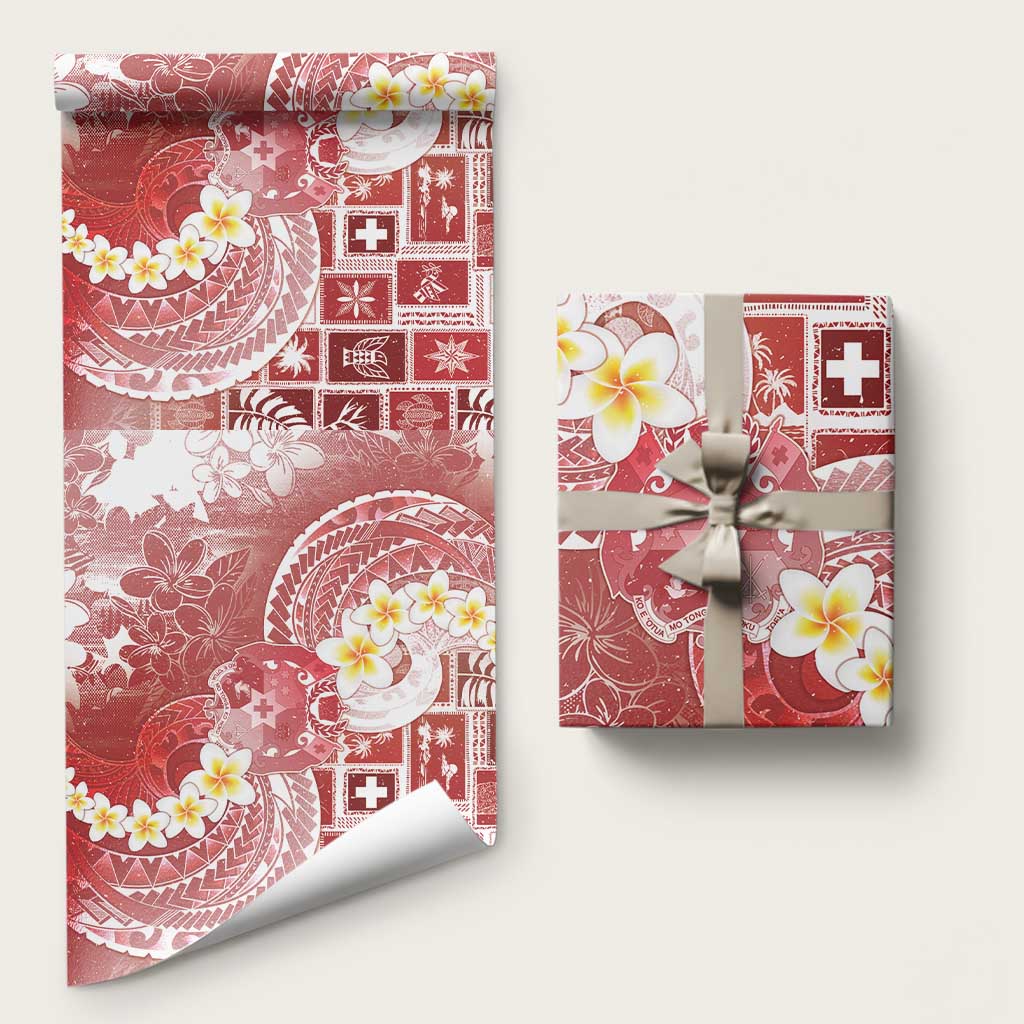 Tonga Christmas Wrapping Paper Kilisimasi Fiefia Retro Style Red - Polynesian Pride