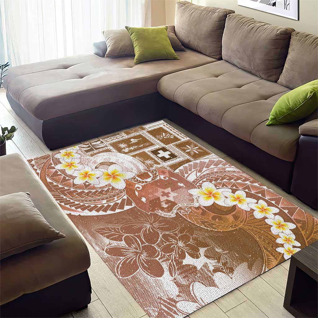 Tonga Christmas Area Rug Kilisimasi Fiefia Retro Style Brown - Polynesian Pride