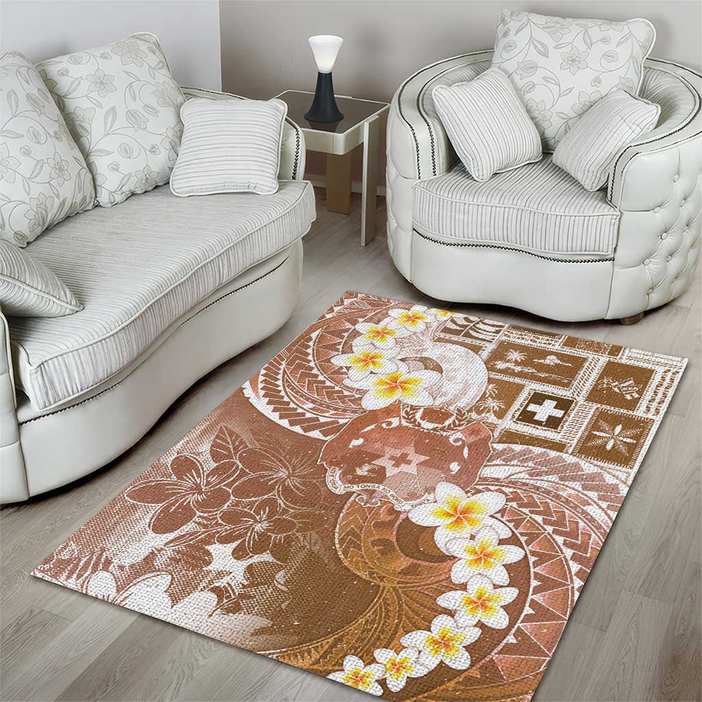 Tonga Christmas Area Rug Kilisimasi Fiefia Retro Style Brown - Polynesian Pride