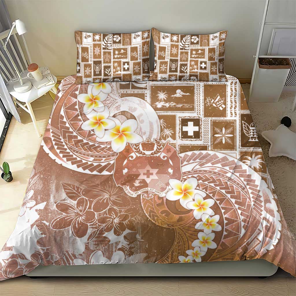 Tonga Christmas Bedding Set Kilisimasi Fiefia Retro Style Brown - Polynesian Pride