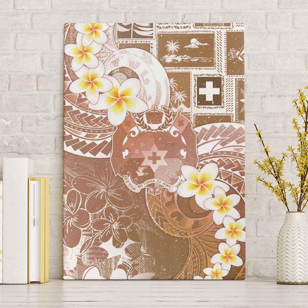 Tonga Christmas Canvas Wall Art Kilisimasi Fiefia Retro Style Brown - Polynesian Pride