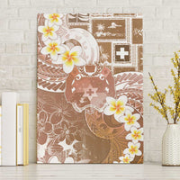 Tonga Christmas Canvas Wall Art Kilisimasi Fiefia Retro Style Brown - Polynesian Pride