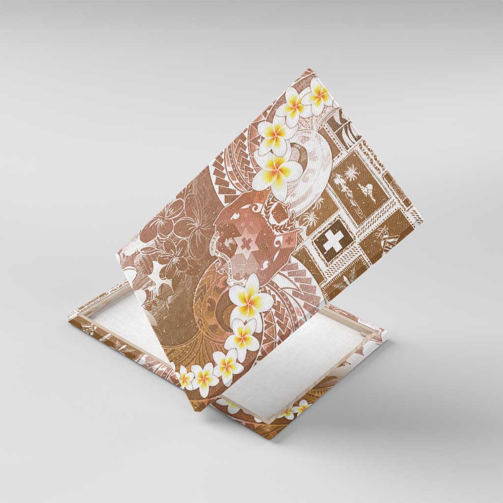 Tonga Christmas Canvas Wall Art Kilisimasi Fiefia Retro Style Brown - Polynesian Pride
