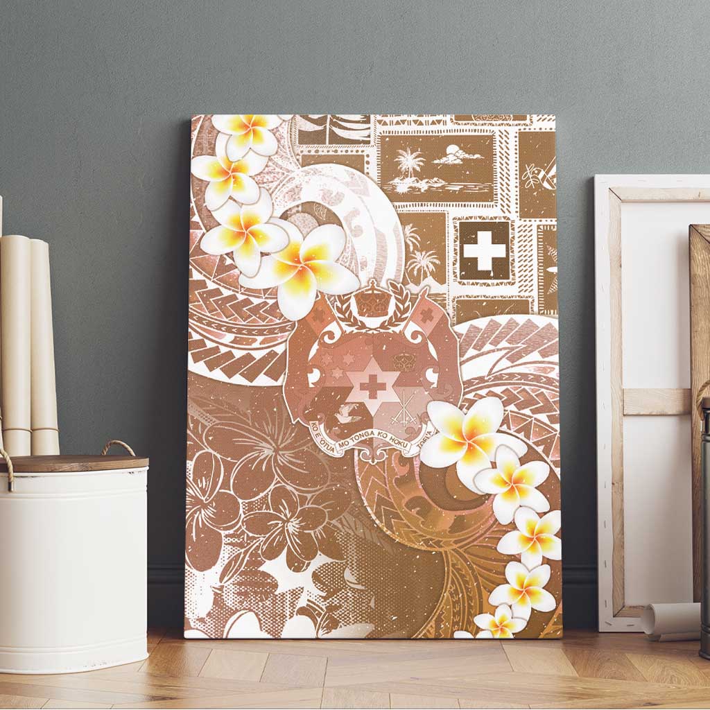 Tonga Christmas Canvas Wall Art Kilisimasi Fiefia Retro Style Brown - Polynesian Pride