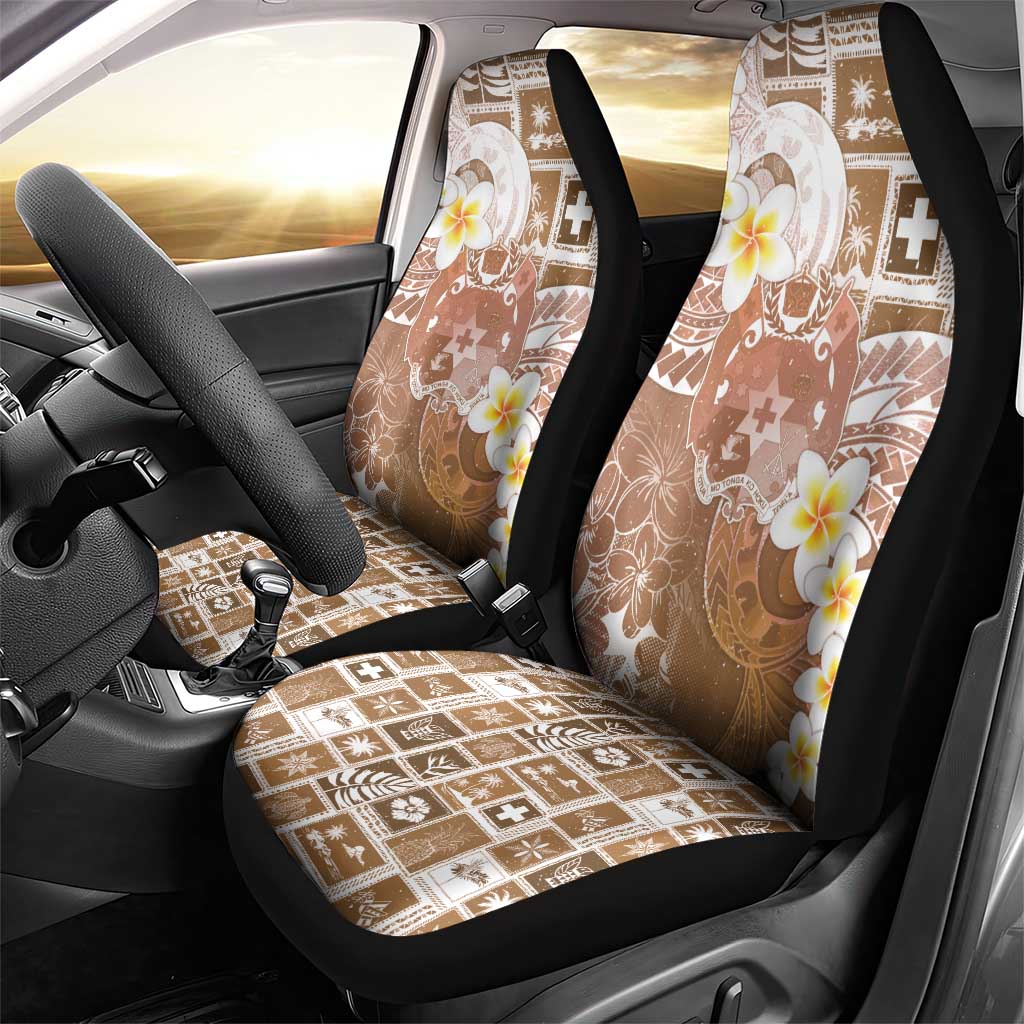 Tonga Christmas Car Seat Cover Kilisimasi Fiefia Retro Style Brown - Polynesian Pride