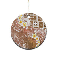 Tonga Christmas Ceramic Ornament Kilisimasi Fiefia Retro Style Brown - Polynesian Pride