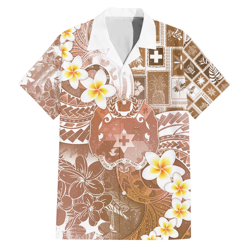 Tonga Christmas Family Matching Mermaid Dress and Hawaiian Shirt Kilisimasi Fiefia Retro Style Brown - Polynesian Pride