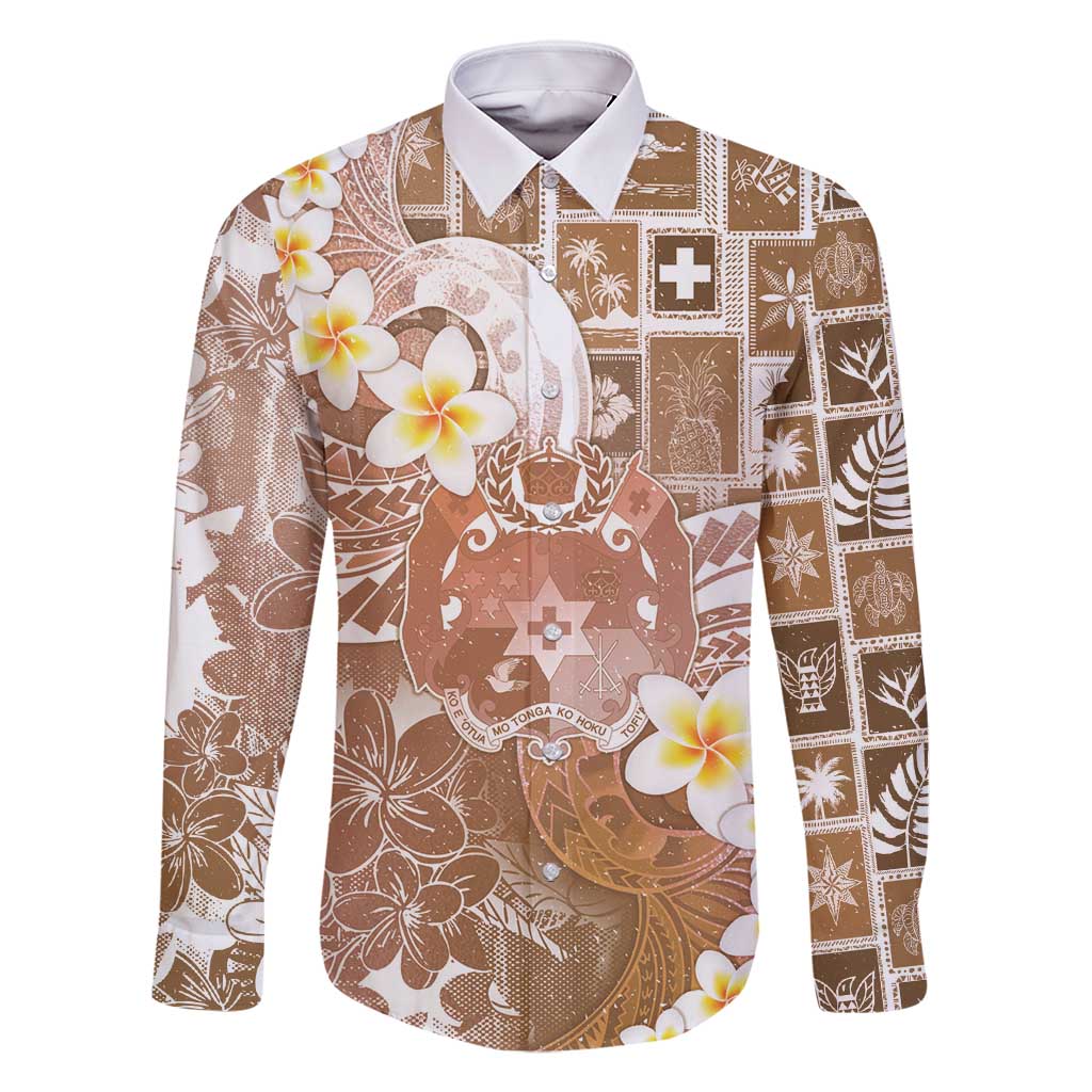 Tonga Christmas Family Matching Mermaid Dress and Hawaiian Shirt Kilisimasi Fiefia Retro Style Brown - Polynesian Pride