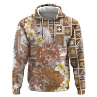 Tonga Christmas Hoodie Kilisimasi Fiefia Retro Style Brown - Polynesian Pride