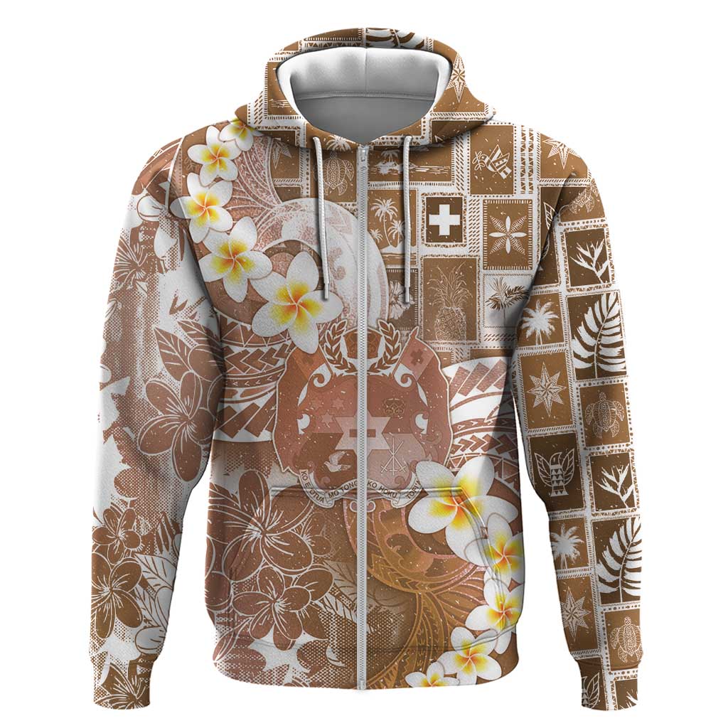 Tonga Christmas Hoodie Kilisimasi Fiefia Retro Style Brown - Polynesian Pride