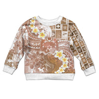 Tonga Christmas Kid Ugly Christmas Sweater Kilisimasi Fiefia Retro Style Brown - Polynesian Pride