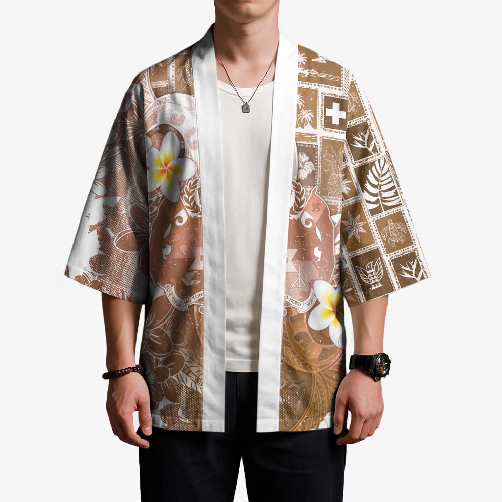 Tonga Christmas Kimono Kilisimasi Fiefia Retro Style Brown - Polynesian Pride