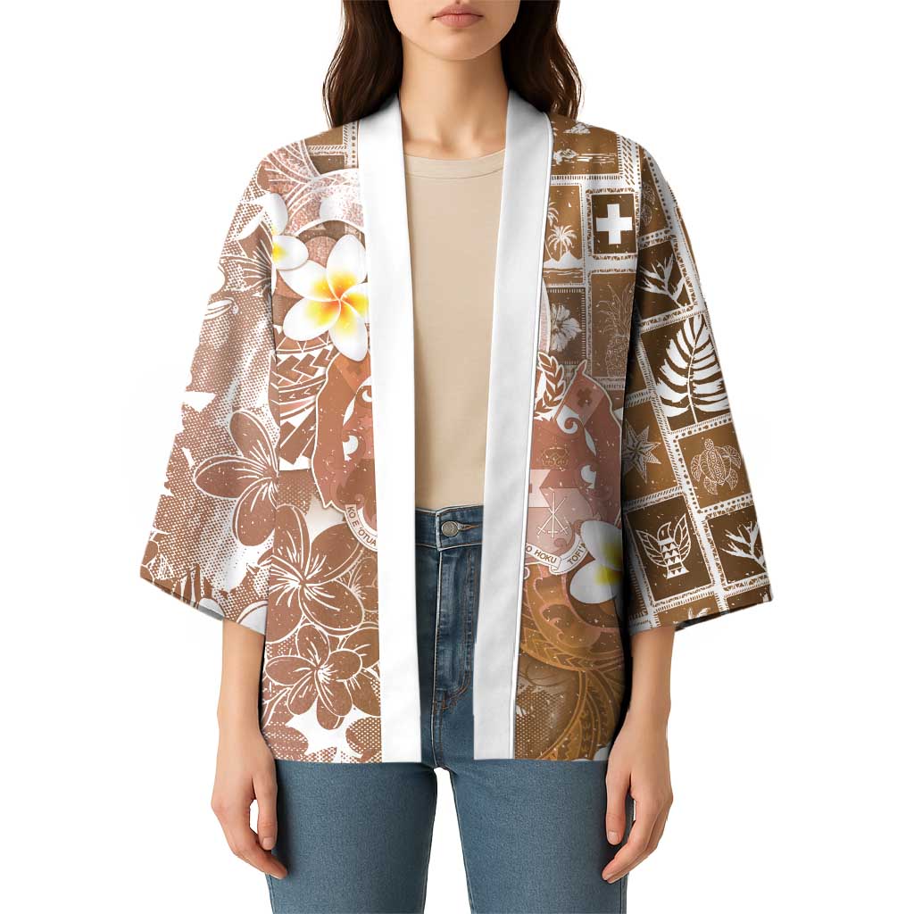 Tonga Christmas Kimono Kilisimasi Fiefia Retro Style Brown - Polynesian Pride