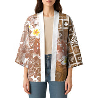 Tonga Christmas Kimono Kilisimasi Fiefia Retro Style Brown - Polynesian Pride
