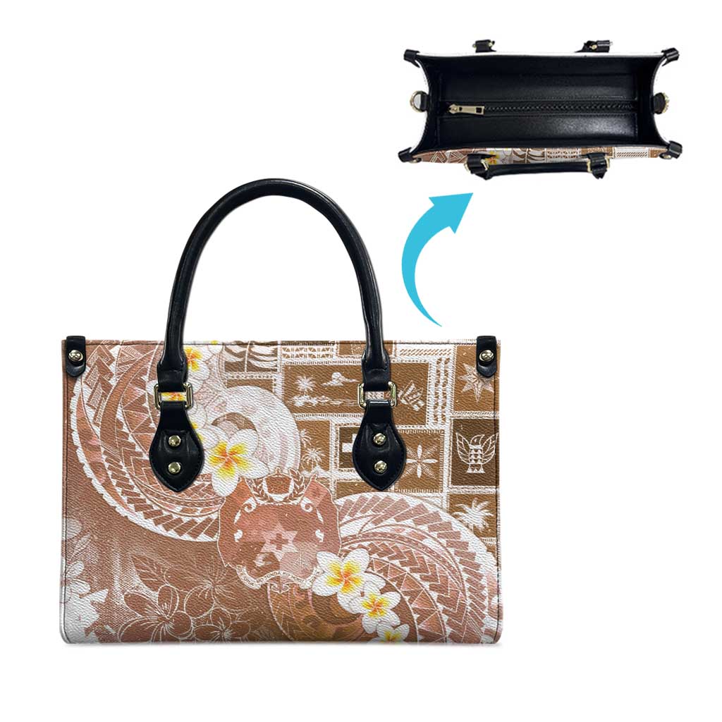 Tonga Christmas Leather Bag Kilisimasi Fiefia Retro Style Brown - Polynesian Pride