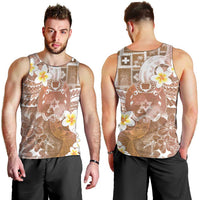 Tonga Christmas Men Tank Top Kilisimasi Fiefia Retro Style Brown - Polynesian Pride