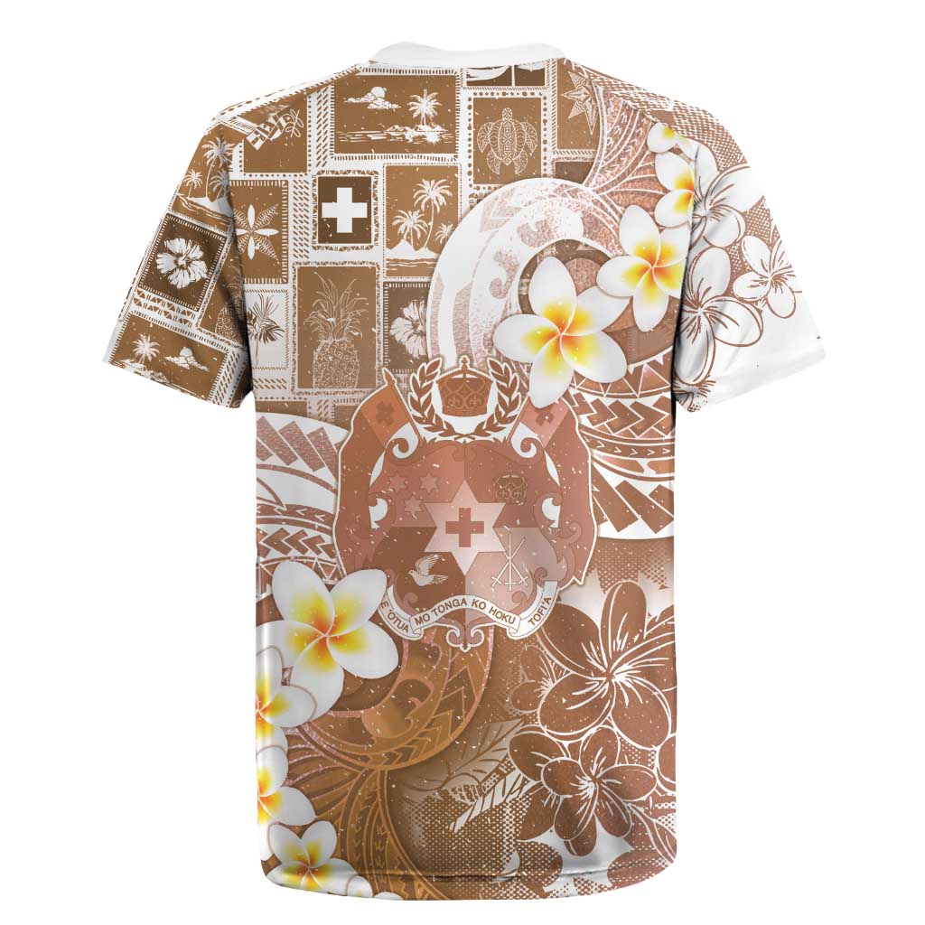 Tonga Christmas Rugby Jersey Kilisimasi Fiefia Retro Style Brown - Polynesian Pride