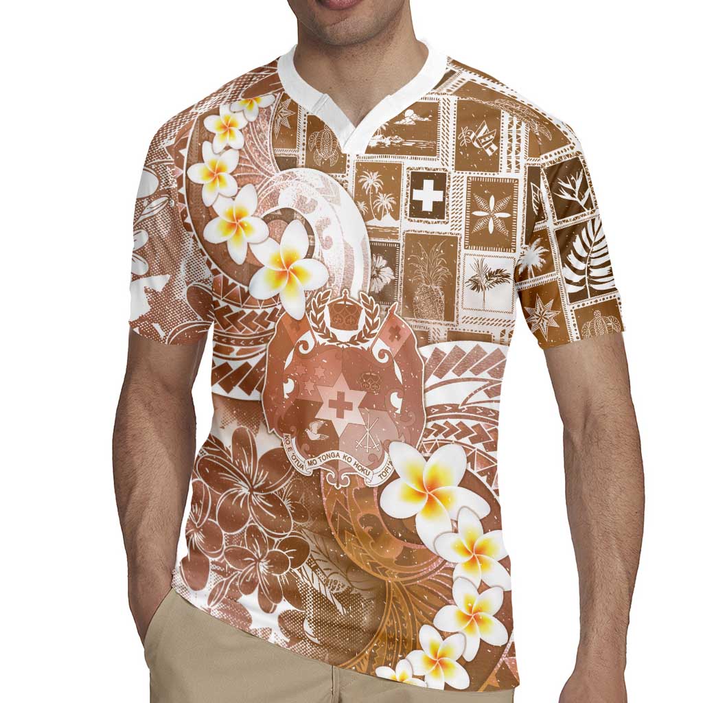 Tonga Christmas Rugby Jersey Kilisimasi Fiefia Retro Style Brown - Polynesian Pride