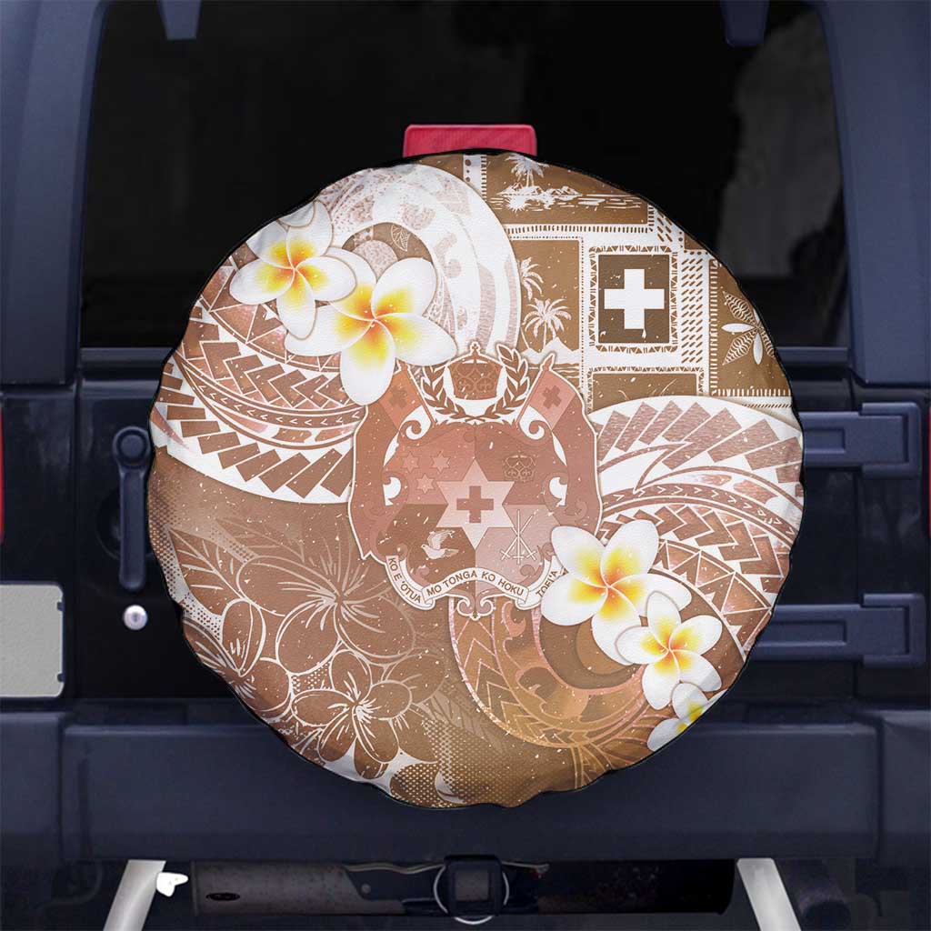 Tonga Christmas Spare Tire Cover Kilisimasi Fiefia Retro Style Brown - Polynesian Pride