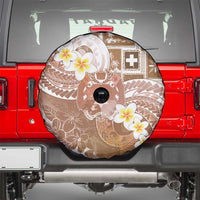 Tonga Christmas Spare Tire Cover Kilisimasi Fiefia Retro Style Brown - Polynesian Pride