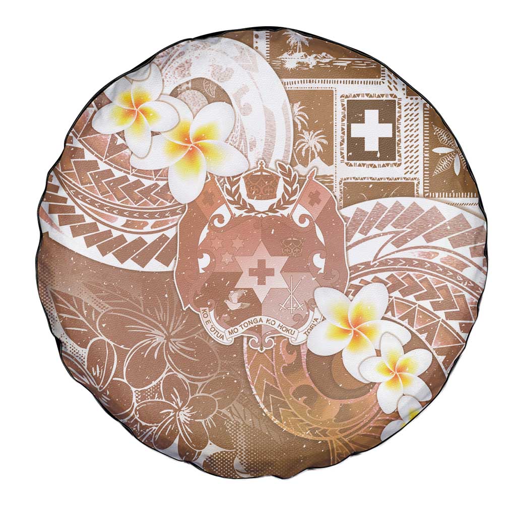 Tonga Christmas Spare Tire Cover Kilisimasi Fiefia Retro Style Brown - Polynesian Pride