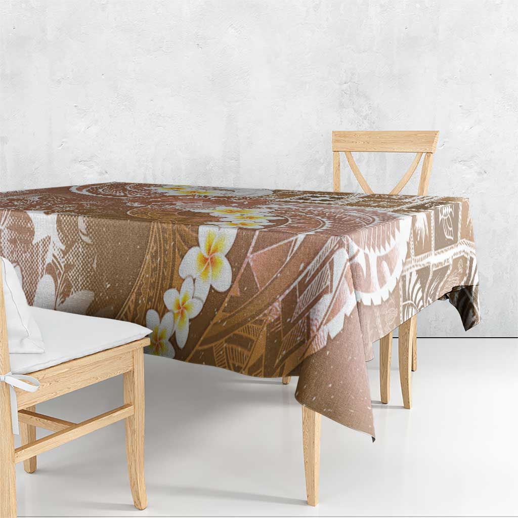 Tonga Christmas Tablecloth Kilisimasi Fiefia Retro Style Brown - Polynesian Pride