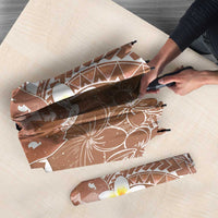 Tonga Christmas Umbrella Kilisimasi Fiefia Retro Style Brown - Polynesian Pride