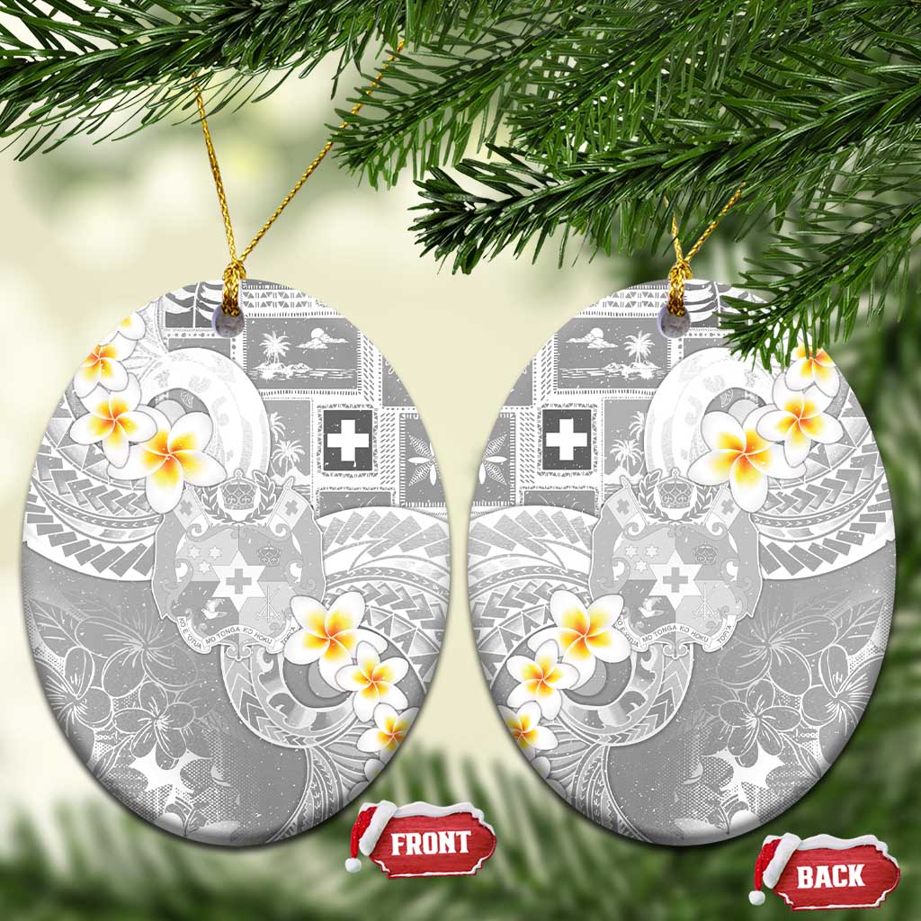 Tonga Christmas Ceramic Ornament Kilisimasi Fiefia Retro Style White - Polynesian Pride