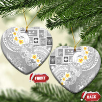 Tonga Christmas Ceramic Ornament Kilisimasi Fiefia Retro Style White - Polynesian Pride