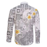 Tonga Christmas Family Matching Off Shoulder Short Dress and Hawaiian Shirt Kilisimasi Fiefia Retro Style White - Polynesian Pride