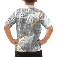 Tonga Christmas Family Matching Puletasi and Hawaiian Shirt Kilisimasi Fiefia Retro Style White - Polynesian Pride